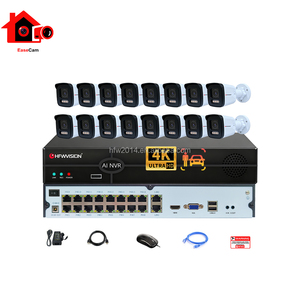 Sistema de Cámara de Seguridad <span class=keywords><strong>POE</strong></span> 4K 8MP, <span class=keywords><strong>Kit</strong></span> NVR de 4CH 8CH 16CH, 25FPS, Detección de Humanoides y Vehículos con IA, Sistema de Vigilancia CCTV IP para Exteriores - Product Image 1