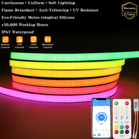 Tira de Luces LED de 20x20mm, Tira de Luces de Neón RGBW/RGB, 24v, Color y Brillo Ajustables, IP67, Impermeable, para Interiores/Exteriores