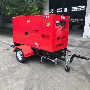100KVA 80KW Silent Trailer Mounted Diesel Generator Powered With 4 Wheels By Cummin Engine 4BTA3.9-G11 For Outdoor Use Power