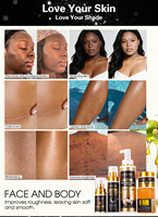 Ensemble de soins de la peau blanchissants du fabricant, crème au glutathion et à la niacinamide, lotion corporelle, écran solaire SPF50+, savon éclaircissant, ensemble de soins de la peau