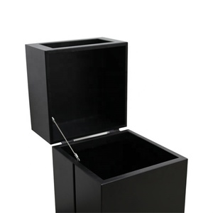 Custom Outdoor Steel Iron Garbage <strong>Trash</strong> Can <strong>Storage</strong> <strong>Outside</strong> Park Metal Rubbish Litter Bin Patio Commercial Recycle Waste Bin - Product Image 5