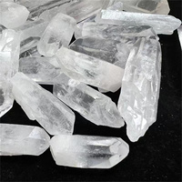 Pierre brute de cristal naturel, pointe de quartz clair brute, pendentif unique en forme de baguette, pierre de guérison