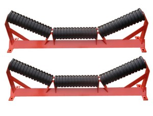 Rouleau de convoyeur à impact avec jeu d'anneaux en caoutchouc robuste pour points de chargement de courroies, rouleau tampon économe en énergie pour mines et carrières - Product Image 3