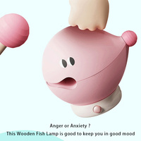Innovant Bouddhiste En Bois Poisson mignon led enfant veilleuse enfant