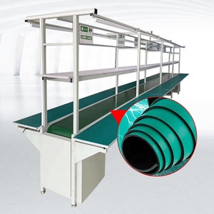 Convoyeur à bande motorisé en profilé d'aluminium avec <span class=keywords><strong>table</strong></span>, ligne d'assemblage automatique - Product Image 4