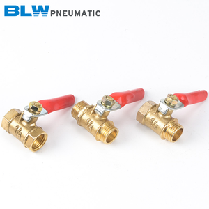 Kırmızı saplı pirinç küresel vana 1/4 \ "doğal gaz/su/pnömatik sistemler için iç/dış dişli manuel yüksek basınç OEM - Product Image 1