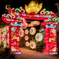 Lanternes géantes d'animaux de la faune traditionnelle chinoise pour la décoration des parcs d'attractions JNZ2237