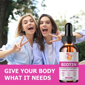 Gouttes liquides de biotine à marque privée OEM avec collagène hydrolysé de poisson pour une peau saine, favorisant la masse musculaire, complément beauté - Product Image 3