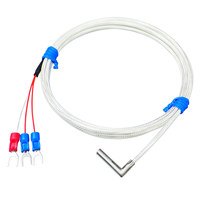 Pt100L Type Right Angle Probe Temperature Sensor Waterproof and Oil Proof Temperature Probe Platinum Thermistor
