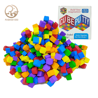Ensemble de démarrage de briques en cubes collants EVA de couleurs assorties, jouets de construction en plastique durables, modèle de jouets de puzzle de construction