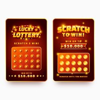 Ticket à Gratter Gagnant – Jeu de Loterie Couleur Grattez et Gagnez Carte à Gratter