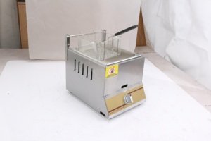 <span class=keywords><strong>Friteuse</strong></span> à gaz professionnelle en acier inoxydable à 1 cuve pour poulet et frites, avec contrôle de température, équipement de restauration rapide pour petites entreprises, cuisines et restaurants - Product Image 6