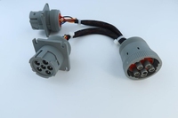 Câble d'extension en Y LANLIN 6 broches J1708 mâle vers 2 femelles pour camion, gestion de flotte ELD, GPS