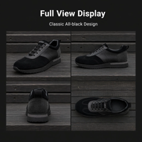 RADOLFA Baskets de sport pour hommes en cuir véritable de qualité supérieure, légères, respirantes, avec fermeture à boucle, design tendance