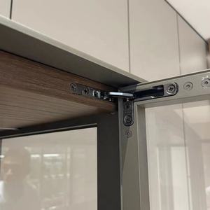 Gabinete de vino de cristal de lujo ligero italiano Gabinete de exhibición de nogal hecho a mano de gama alta moderno Aparador de <span class=keywords><strong>restaurante</strong></span> - Product Image 5