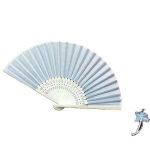 Abanicos de mano plegables de seda con varillas de bambú huecas para festivales, bodas y eventos, personalizables - Product Image 5
