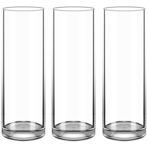 Vase en verre cylindrique ovale personnalisable, style Art déco moderne, pour centre de table, fleurs, luxe, transparent, mariage, hôtel - Product Image 1