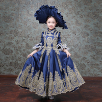 Robe rétro pour filles, robe de princesse médiévale, costumes de cosplay, robe de fête à col carré et manches bouffantes, robe de bal