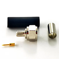 Conector Macho de Crimpado Tipo F Coaxial RF Eléctrico Impermeable de 75 ohmios para Cable RG58, Precio de Fábrica