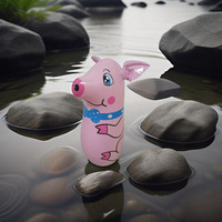Nouveau PVC Gonflable Dinosaure Jouet Coloré Dessin Animé En Plastique Gobelet Enfants Fitness Boxe Jouets-Cerf Chien Cheval Lapin En Gros