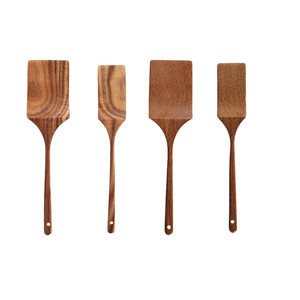 Wooden Cooking Utensil Set 2 Piece Handmade Teak Spatula For Stirring Frying - Product Image 5