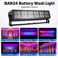 Barre de projecteur LED RGBWA+UV professionnelle à piles 65W avec contrôle DMX512/activation sonore et indice de protection IP33 pour événements en intérieur