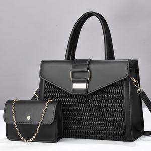 批发 2026 年时尚女式奢华手袋设计师单肩包时尚 PU 皮革斜挎包 2 件套定制手提包 - Product Image 6