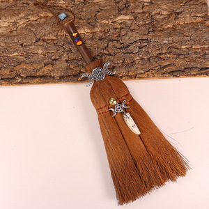 Escoba <span class=keywords><strong>de</strong></span> bruja marrón hecha a mano al por mayor para escoba ritual Wiccan escoba <span class=keywords><strong>de</strong></span> bruja curativa <span class=keywords><strong>de</strong></span> cristal - Product Image 3