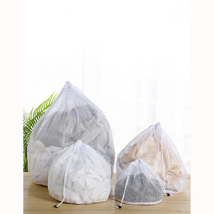 Оптовая продажа, комплект из Модернизированный высокое качество сумка-мешок со шнурком мешки для стирки из сетчатого материала для промывки и очистки Сумки Комплект Галстуки