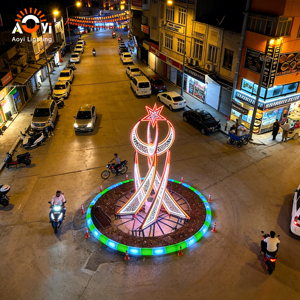 Luz Decorativa LED para Exteriores con Forma <span class=keywords><strong>de</strong></span> Luna y Estrella, Iluminación Personalizada para Festivales Islámicos, Decoración para Plazas y Calles - Product Image 3