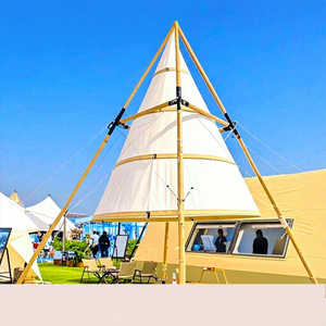 Tente de réception 4x4x6m imperméable pour extérieur, tipi de mariage, auvent, lanterne en bambou, teepee pour événements, camping - Product Image 1