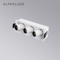 Spot encastré LED COB linéaire anti-éblouissement moderne et réglable pour salon, 5W, 10W, 15W, 20W, 25W