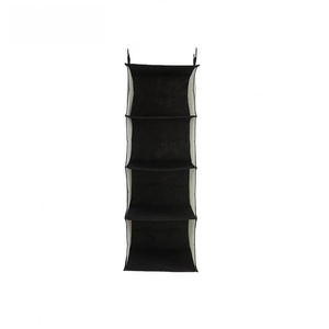 4-<b>Shelf</b> Hanging Closet Organizer, Foldable Linen Fabric Closet Storage <b>Shelves</b> with 4 Open Compartments, Space-Saving - Product Image 2