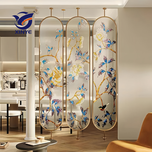 Manufacturer Design Rotatable Stainless Steel Frame Partition Metal <strong>Screen</strong> <strong>Room</strong> <strong>Divider</strong> Privacy Freestanding Waterproof - Product Image 1