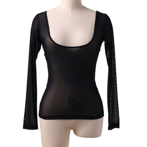 Hauts de <span class=keywords><strong>danse</strong></span> du ventre pour femmes à manches longues en maille transparente - Product Image 3