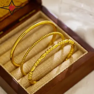 Braccialetti di bambù in acciaio inossidabile placcato oro 18k braccialetti di bambù all'ingrosso