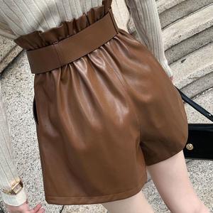 <span class=keywords><strong>Shorts</strong></span> da Donna in <span class=keywords><strong>Ecopelle</strong></span> Chic e alla Moda, Vintage a Vita Alta, Versatili, Tinta Unita, Larghi e Casual - Product Image 4