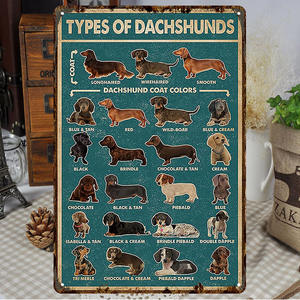 Papan Logam Seni Vintage Anjing <span class=keywords><strong>Dachshund</strong></span>, Dekorasi Dinding untuk Pub, Bar, Ruang Tamu, Rumah, Poster Logam Retro - Product Image 5