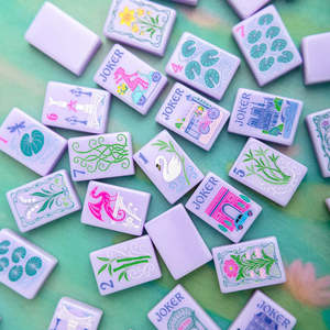 Juego de Mahjong de Acrílico Tallado <span class=keywords><strong>a</strong></span> Doble Cara, Estilo París, de Lujo Moderno, para Reuniones de Amigos, Venta al por Mayor y Menor - Product Image 1