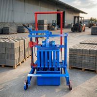 Machine à Briques - Idéale pour les Petites Entreprises et les Fermes + Machine à Blocs de Cendres + Moules Personnalisables pour Briques Creuses/Complètes