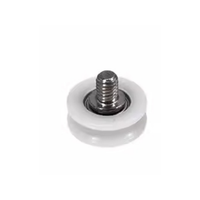 Cojinete de ranura en U recubierto de plástico con tornillo Rueda de polea pequeña recubierta de nailon Rueda de riel de guía de rodillos