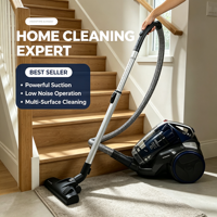 Aspirateur cylindrique sans sac à main OEM avec moteur 800W, réservoir de poussière de 1,6L, filtration HEPA, aspirateur à fil et à canister
