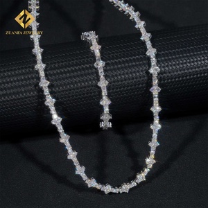 Cadena de Tenis con Incrustaciones de Diamantes de Imitación Moissanite VVS1 de 3mm, Plata S925, Estilo Hip Hop, Certificado GRA, Superventas - Product Image 2