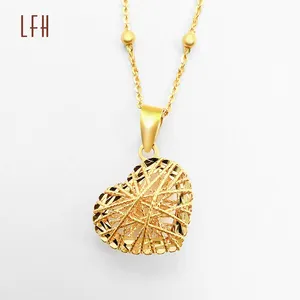 18k Gold Real Heart Pendant Necklace Charm Necklace Solid Gold Jewelry 18k Real Gold Jewelry 18k Heart Pendant