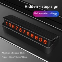 Panneau de stationnement temporaire mobile pour plaque d'immatriculation, carte de stationnement dissimulée à numéro de téléphone à pression