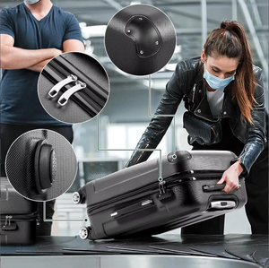 Ensemble de bagages <span class=keywords><strong>3</strong></span> pièces résistant aux rayures, valise à roulettes pour voyages d'affaires avec doublure en polyester, valise à roulettes - Product Image 3