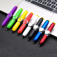 Stylo multifonctionnel 3-en-1 avec fidget spinner, lumière LED pour écrans tactiles, soulagement du stress et écriture nocturne