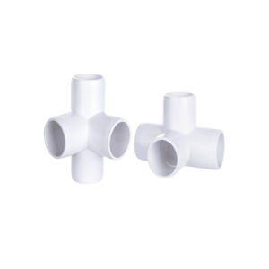 Raccord PVC 1/2 pouce 4 voies personnalisé - Té de sortie latérale de qualité meuble pour cadres de bricolage - Product Image 5