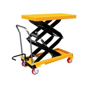 Chariot à plate-forme hydraulique 500kg 1.5 mètres Plate-forme hydraulique Chariot à main de levage Tables élévatrices à ciseaux mobiles - Product Image 5