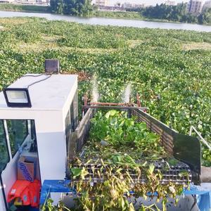 Plate-forme ponton à double convoyeur Récolteuse aquatique Élimination efficace de l'<span class=keywords><strong>eau</strong></span> <span class=keywords><strong>Laitue</strong></span> Tapis <span class=keywords><strong>d</strong></span>'algues Surface Moteur automatique Boîte de vitesses - Product Image 6